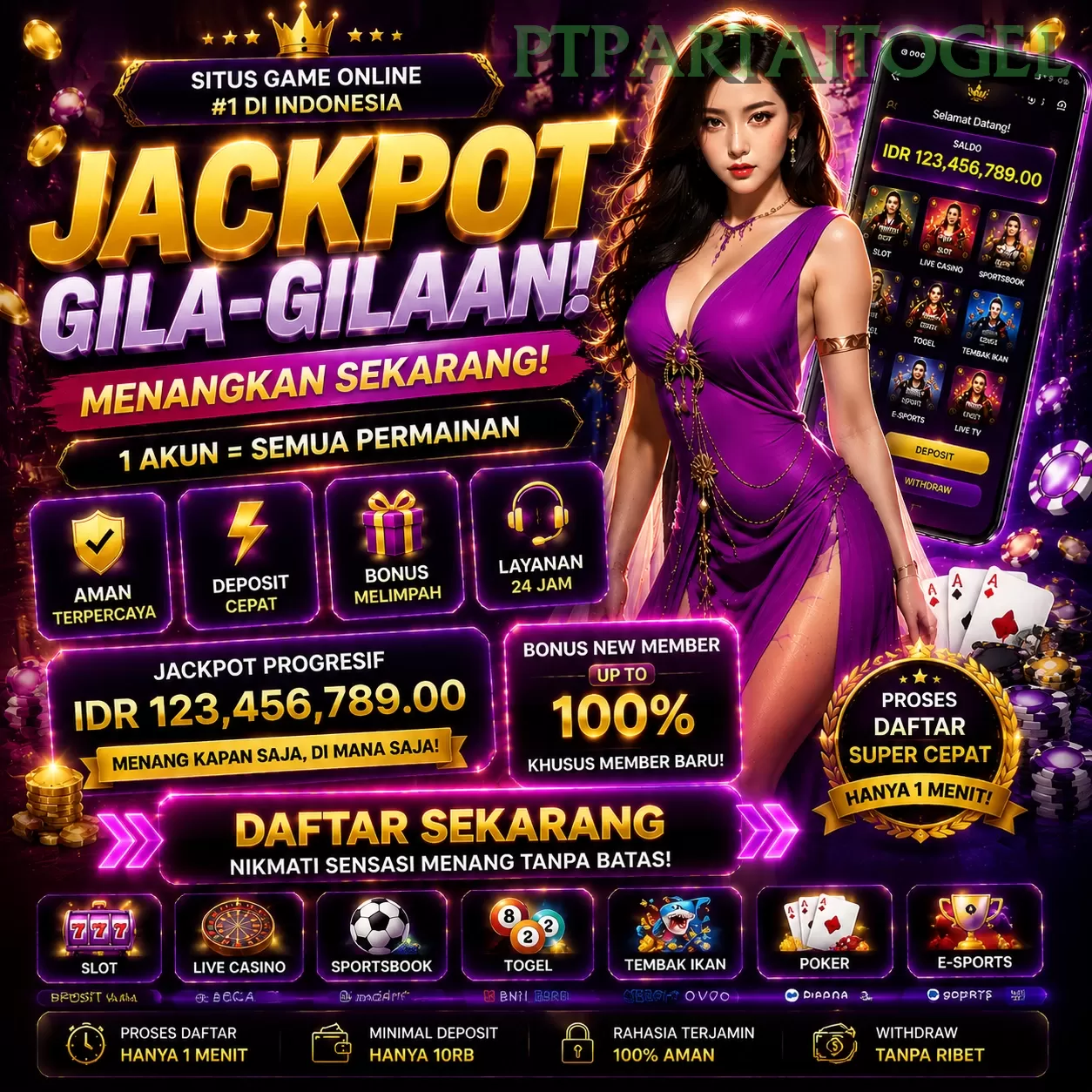 Main ptpartaitogel1 Menang Jackpot Besar